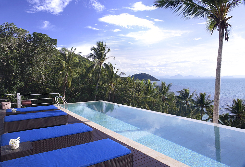 Pool by the sea in Koh Samui, Thailand, Southeast Asia, Asia