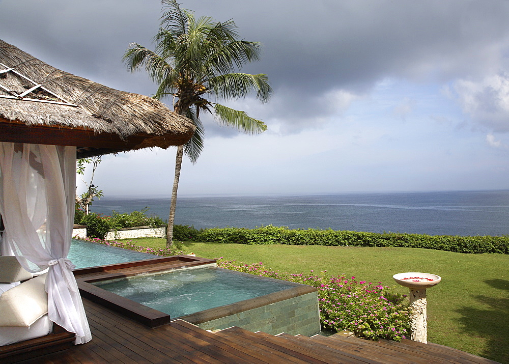 Pool at the villa at Ayana Resort and Spa, formerly the Ritz Carlton Bali Resort and Spa, in Bali, Indonesia, Southeast Asia, Asia
 