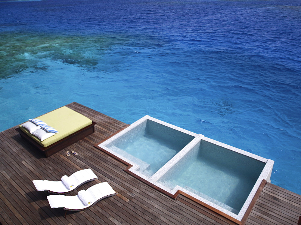 Pool at the Spa at the Coco Palm Bodu Hithi in the Maldives, Indian Ocean, Asia