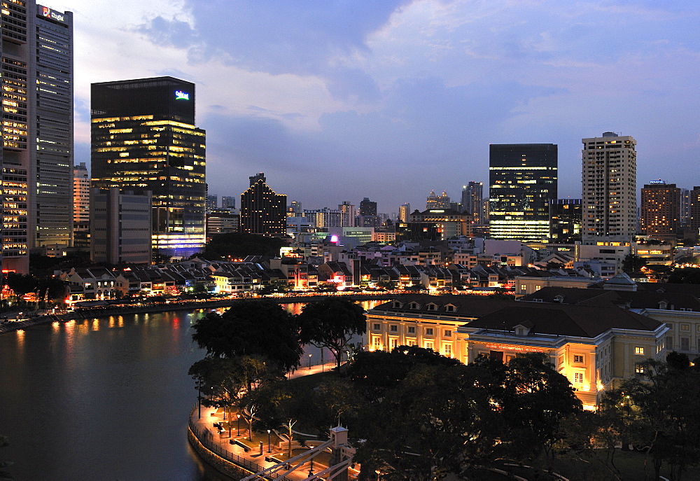 View of the Riverside, Singapore, Southeast Asia, Asia