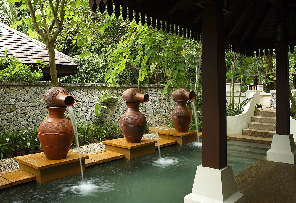 Malay circulating bath at the Bath House at the Spa Village at Pangkor Laut Resort, Pangkor Laut, Malaysia, Southeast Asia, Asia