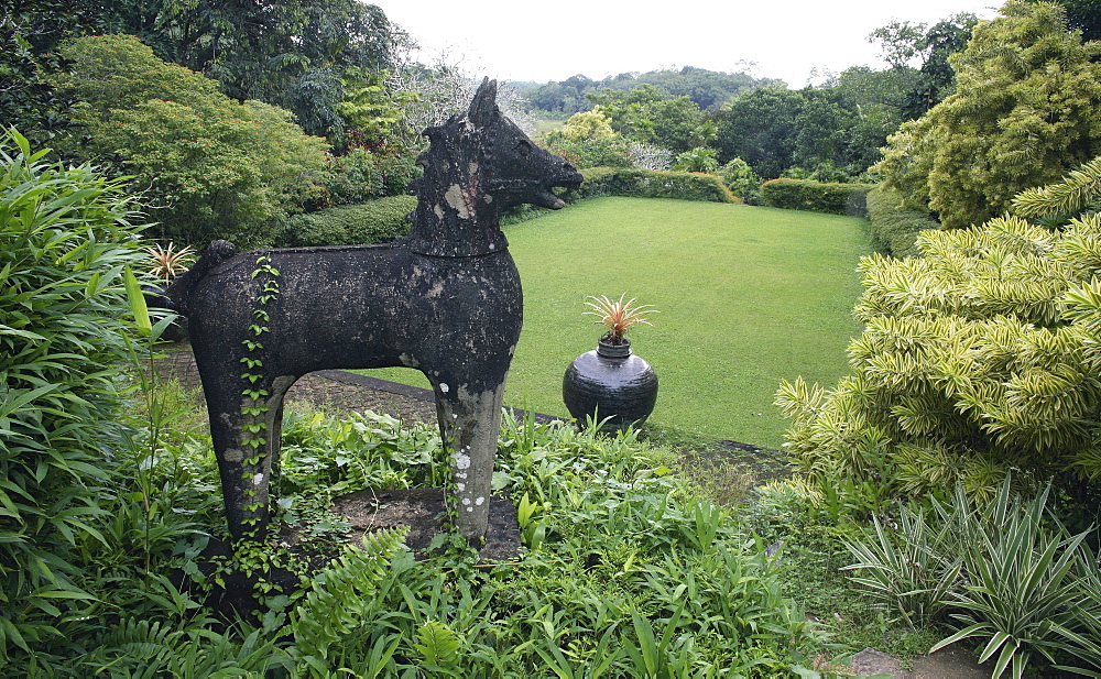 Brief Garden, developed by Bevis Bawa around the bungalow of the family rubber estate, Kalawila, Sri Lanka, Asia