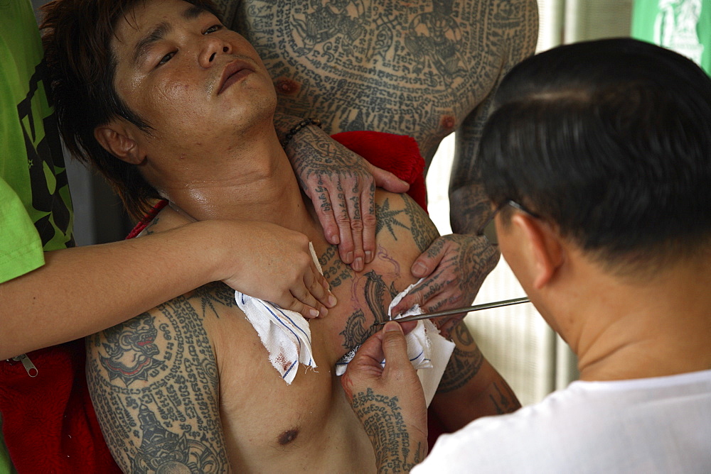 Tattoo with Thai Motifs, Thailand, Southeast Asia, Asia