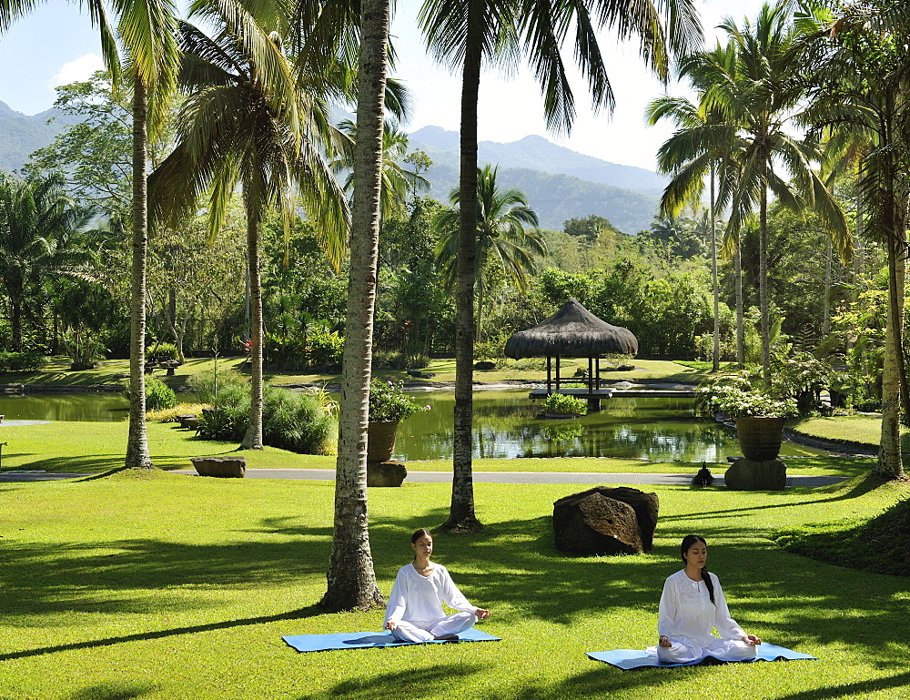 Yoga at The Farm Health and Spa Resort in Batangas, Philippines, Southeast Asia, Asia
