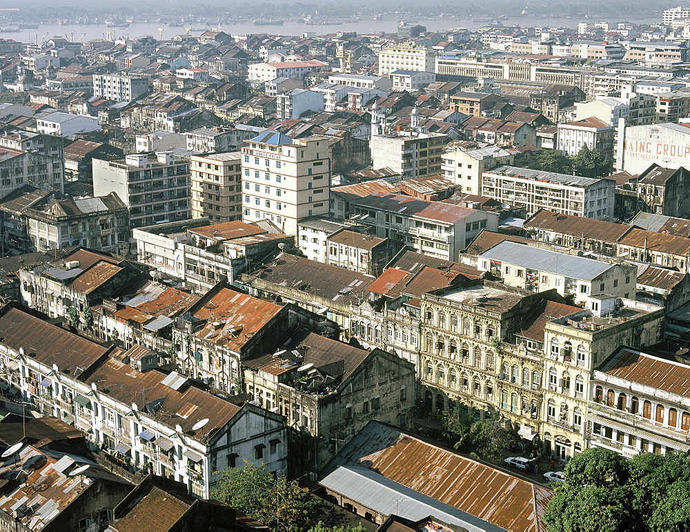 View of Yangon (Rangoon), Myanmar (Burma), Asia