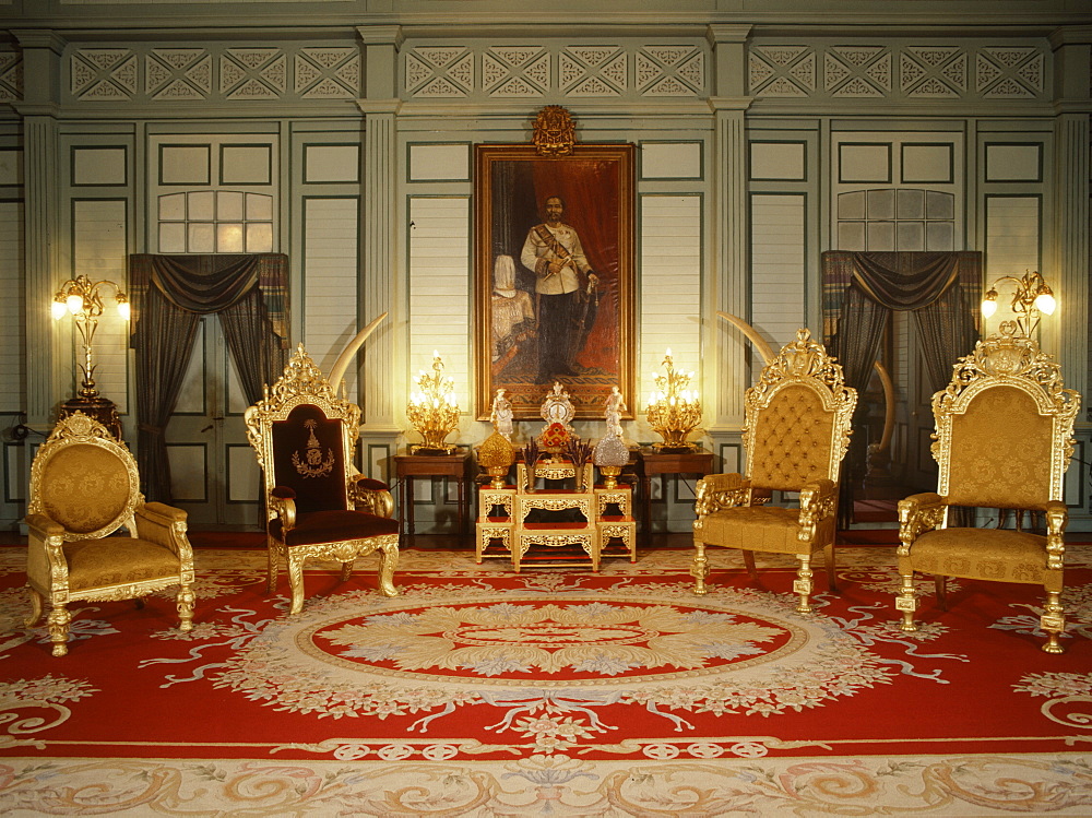 The Throne Hall at Vimarn Mek Palace, Bangkok, Thailand, Southeast Asia, Asia