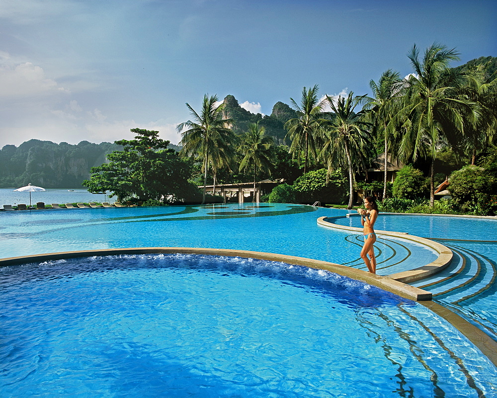 Pool, Rayavadee Resort, Krabi, Thailand, Southeast Asia, Asia