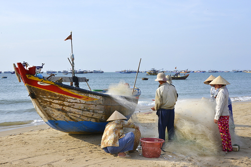 Fishing village, Mui Ne, Vietnam, Indochina, Southeast Asia, Asia