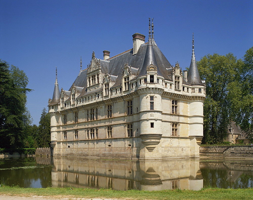 Chateau of Azay-le-Rideau, UNESCO World Heritage Site, Indre-et-Loire, Loire Valley, Centre, France, Europe