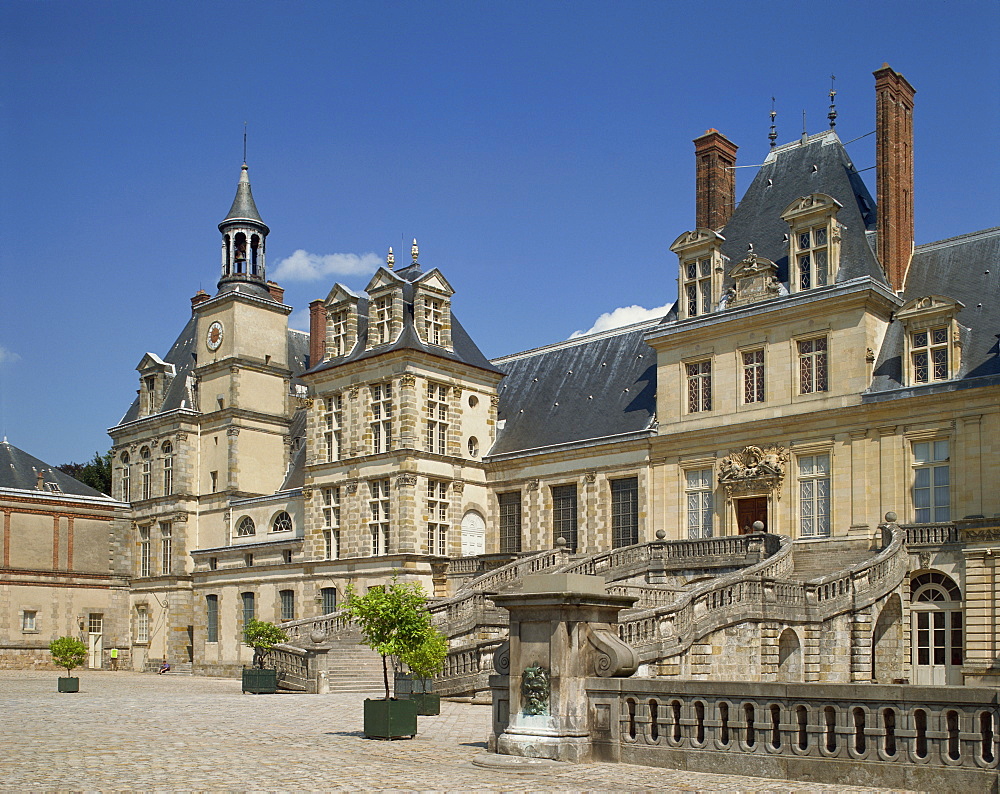 The Palace at Fontainebleau, UNESCO World Heritage Site, Seine-et-Marne, Ile de France, France, Europe