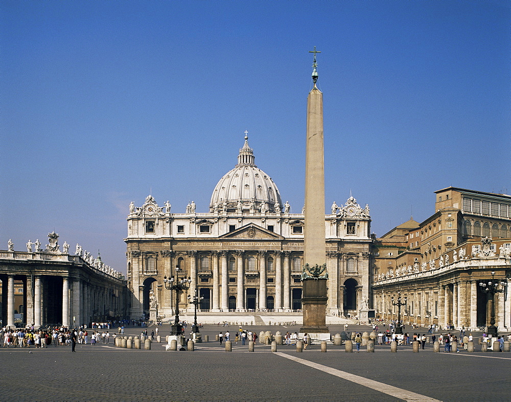 St. Peter's and St. Peter's Square, Vatican, Rome, Lazio, Italy, Europe