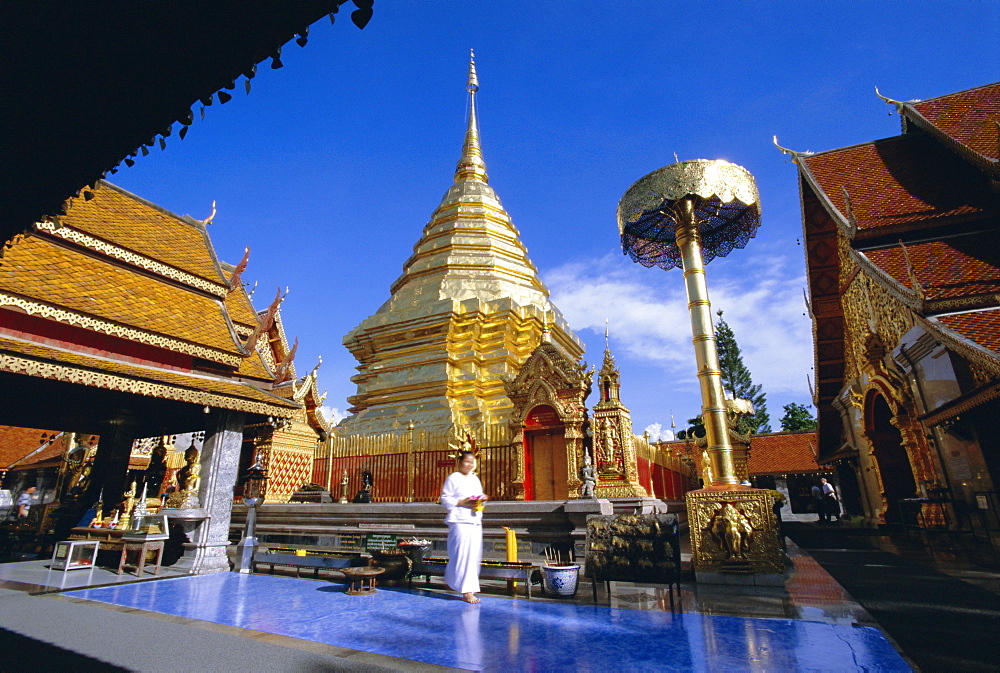 Buddhist temple of Wat Phra That Doi Suthep, Doi Suthep, Chiang Mai, northern Thailand, Asia