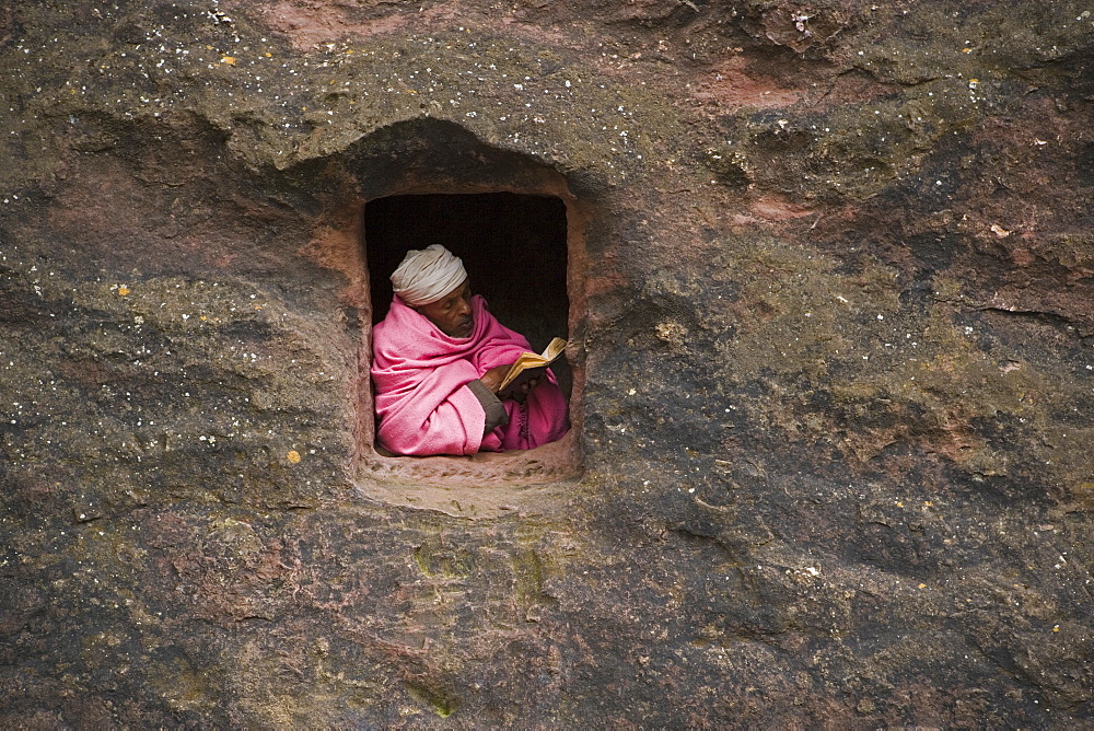 Bet Medhane Alem (Saviour of the World), Lalibela, Ethiopia, AfricaLalibelas rock-hewn churches are arguably Ethiopias top attraction, Bet Medhane Alem (Saviour of the World) is the largest rock-hewn church in the world, religious Hermits inhabit caves to this day, Known as Africas Petra