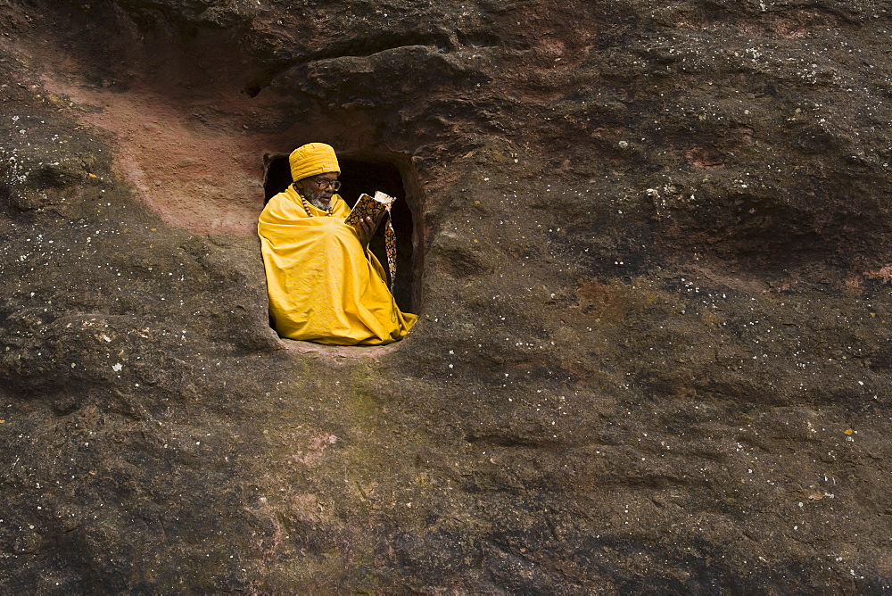 Bet Medhane Alem (Saviour of the World), Lalibela, Ethiopia, AfricaLalibelas rock-hewn churches are arguably Ethiopias top attraction, Bet Medhane Alem (Saviour of the World) is the largest rock-hewn church in the world, religious Hermits inhabit caves to this day, Known as Africas Petra