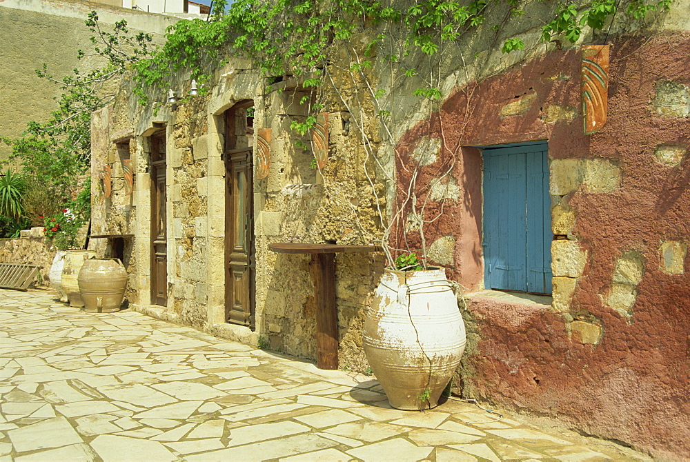 Traditional old house in the Old Town, Sifaka, Chania, Crete, Greece, Europe