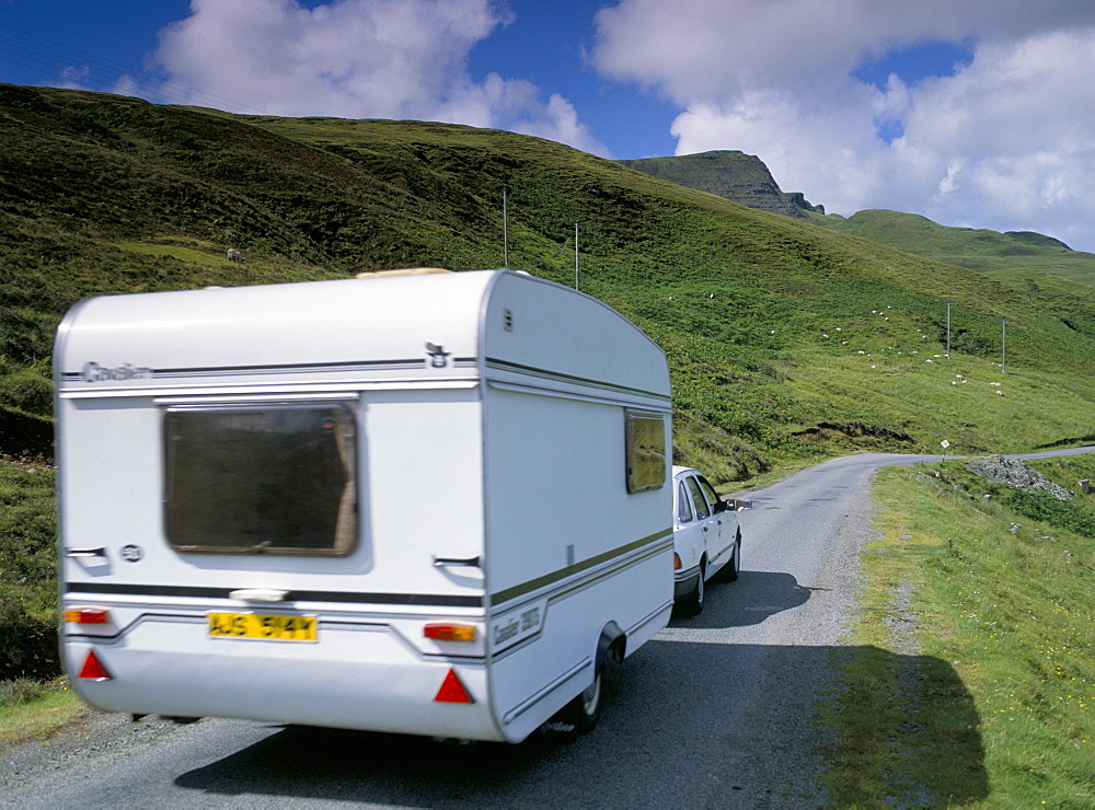 Holiday caravan, Isle of Skye, Scotland, United Kingdom, Europe