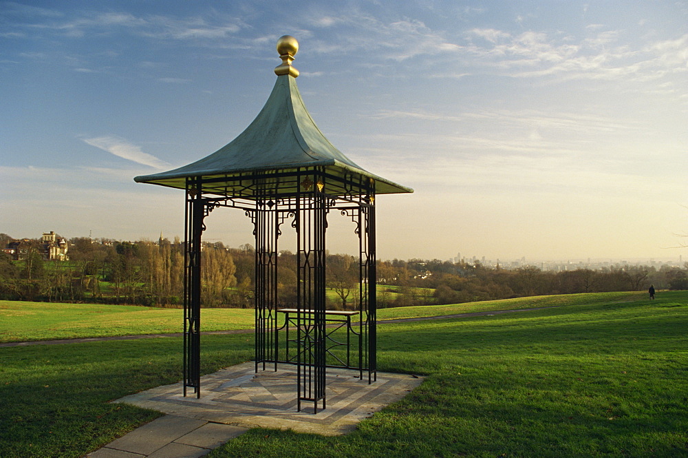 Gazebo near Kenwood House on Hampstead Heath, north London, England, United Kingdom, Europe