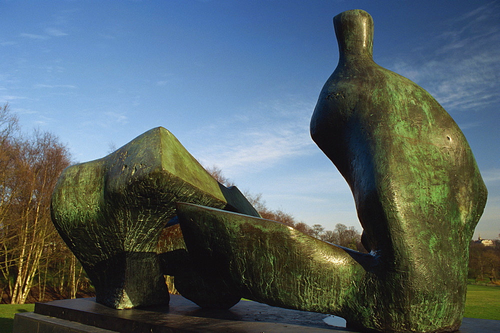 Henry Moore sculpture near Kenwood House on Hampstead Heath, north London, England, United Kingdom, Europe