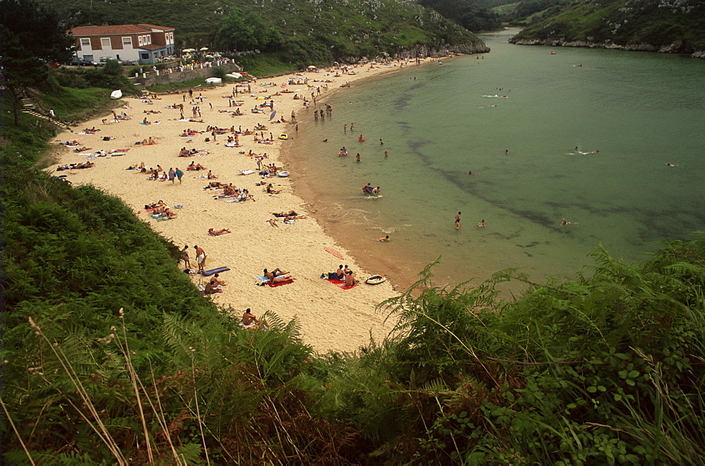 Playa de Poo, near Llanes, Costa Verde (Green Spain), Asturias, Spain, Europe