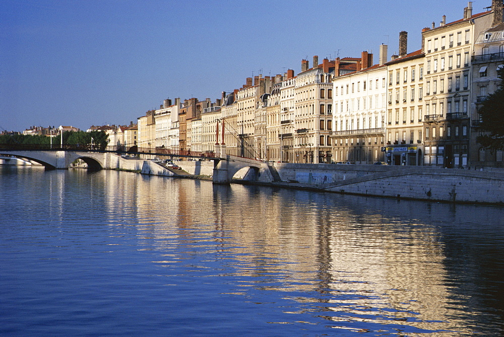 River Saone, Presque'Ile, Lyon, Rhone Valley, Rhone Alpes, France, Europe