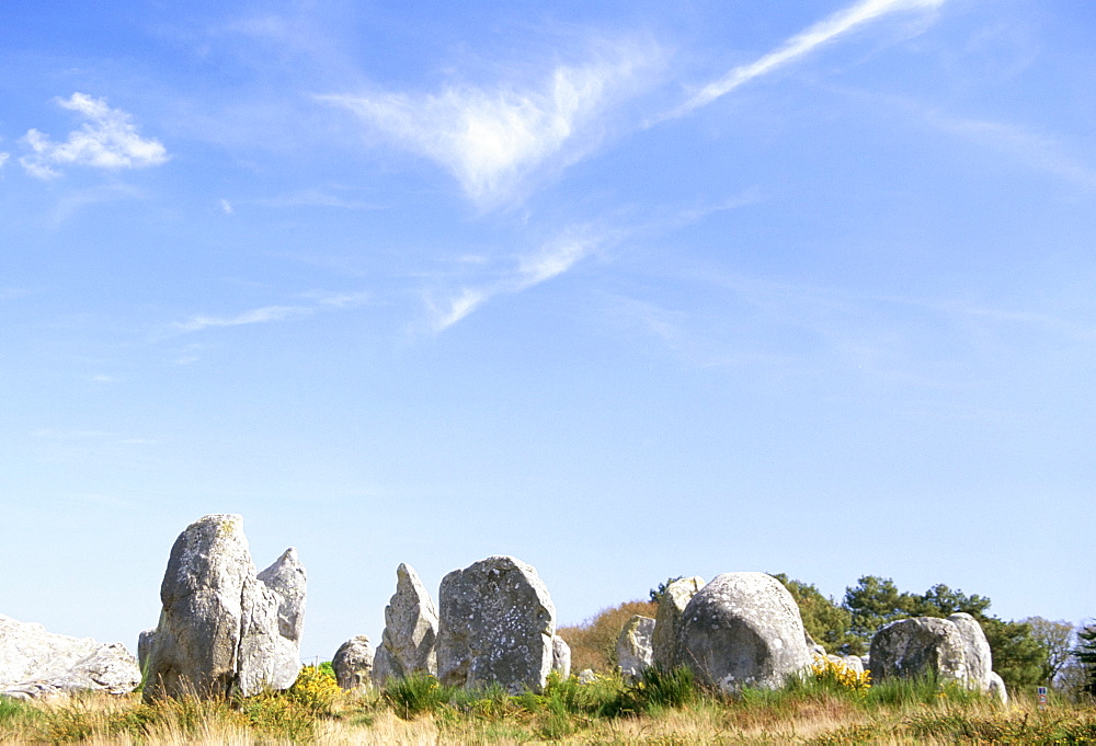 Standing stones, Carnac, Morbihan, Brittany, France, Europe