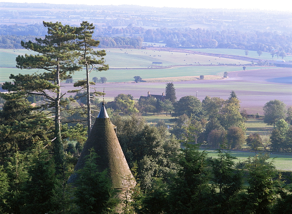 Roof of oasthouse, Thurnham village, near Maidstone, North Downs, Kent, England, United Kingdom, Europe