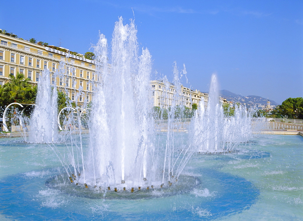 Place and Espace Massena Fountains, Nice, Cote d'Azur, French Riviera, Provence, France, Europe