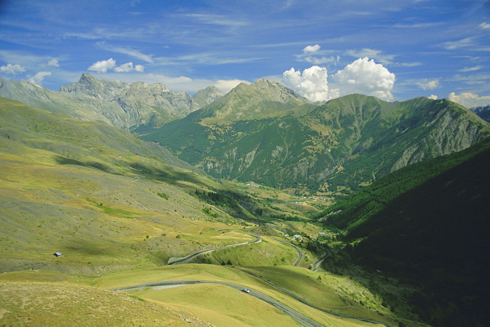 View from the Col de Vars, near Barcelonnette, Haute-Alpes, French Alps, Provence, France, Europe