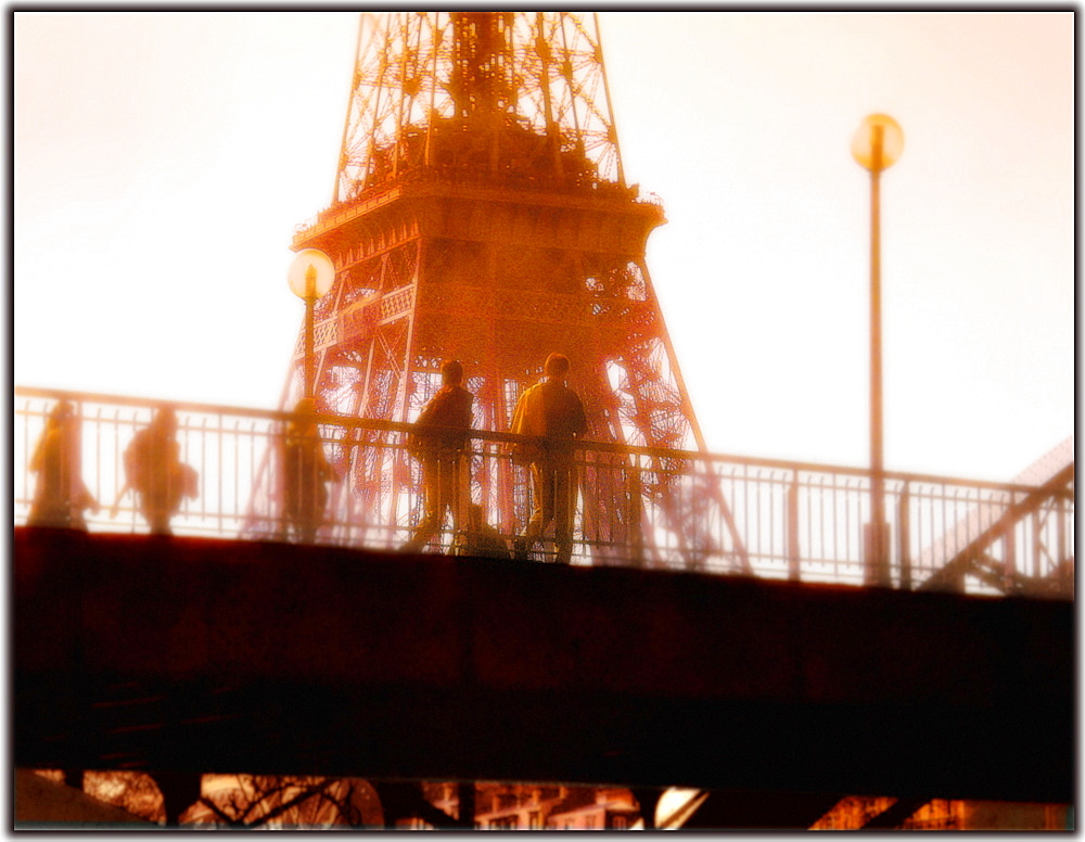 Eiffel Tower and Passerelle Debilly, Paris, France