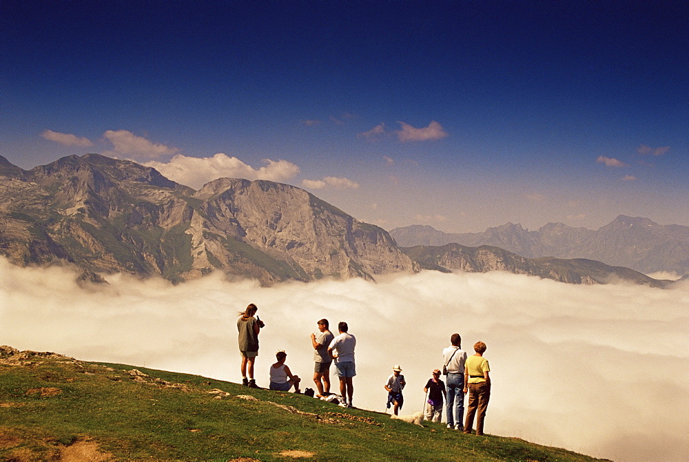 View from Col d'Aubisque, Pyrenees-Atlantiques, Aquitaine, France, Europe