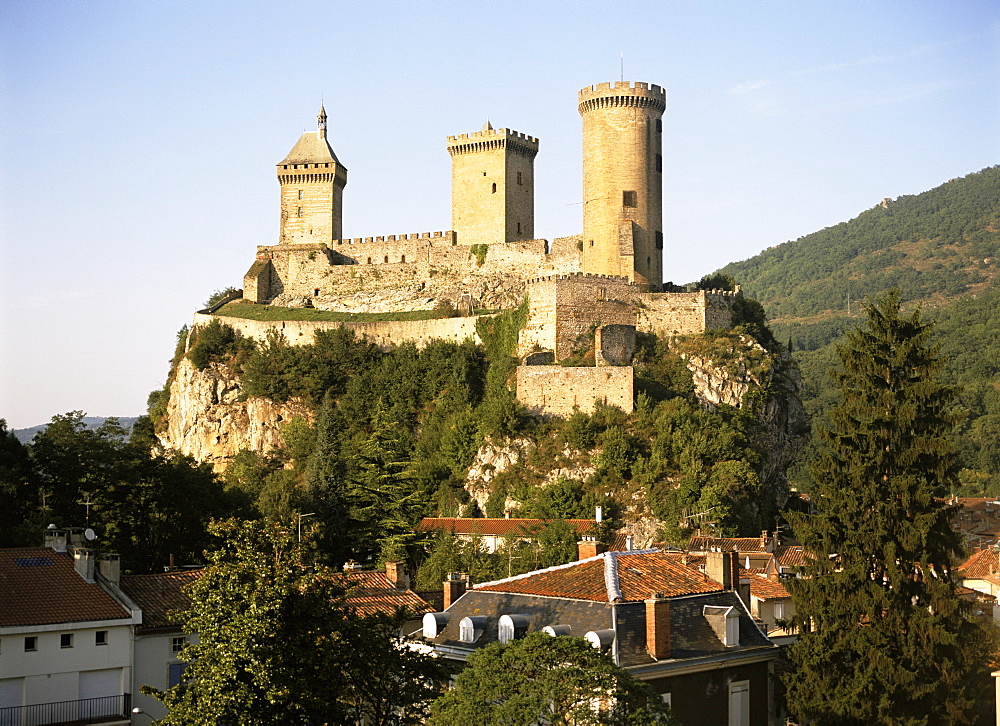 Chateau, Foix, Ariege, Midi-Pyrenees, France, Europe