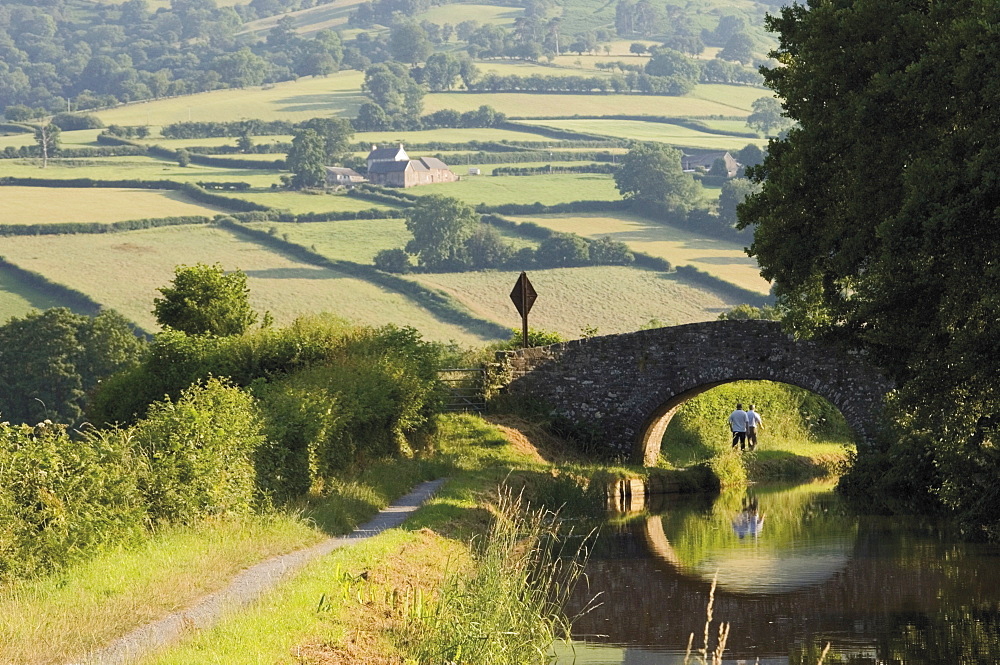 Towpath, Monmouth and Brecon canal, Tal y Bont, Powys, mid-Wales, Wales, United Kingdom, Europe