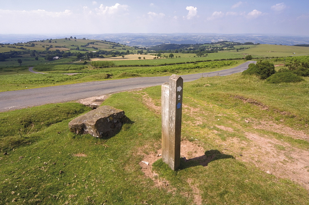 Gospel Pass, Offas Dyke long distance footpath, Black Mountains, Powys, Wales, United Kingdom, Europe