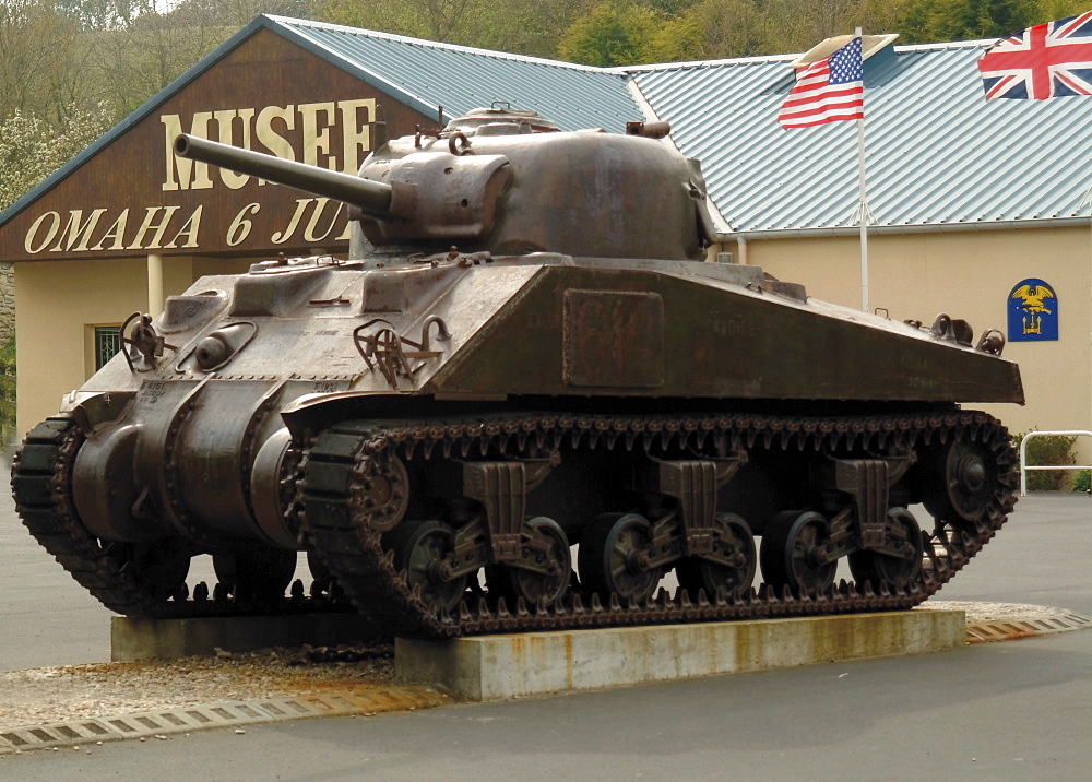 American Sherman tank, Omaha Beach Museum, Normandy, France, Europe