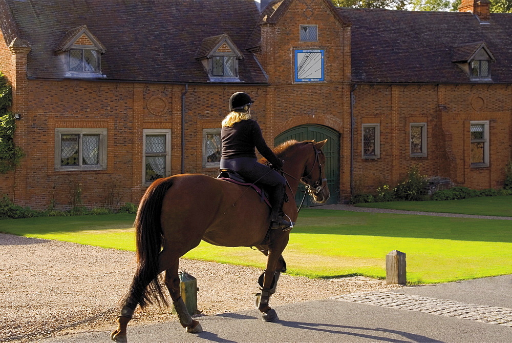 Horse rider, The Packwood House estate, Warwickshire, England, United Kingdom, Europe