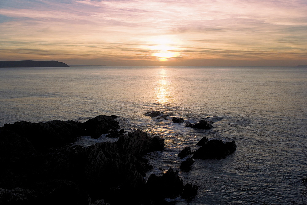 Sunset, Woolacombe, Devon, England, United Kingdom, Europe