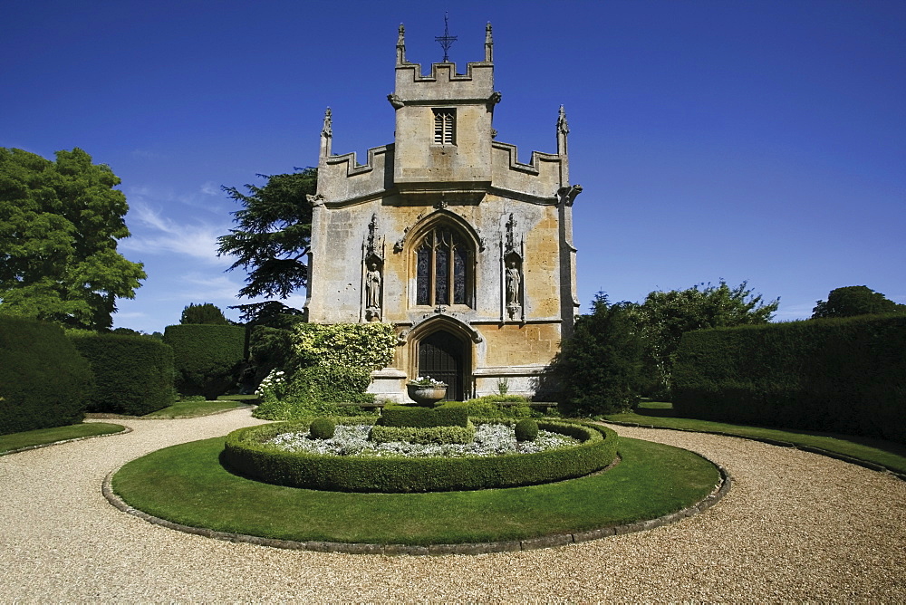 Church, Sudeley castle, Winchcombe village, the Cotswolds, Gloucestershire, England, United Kingdom, Europe