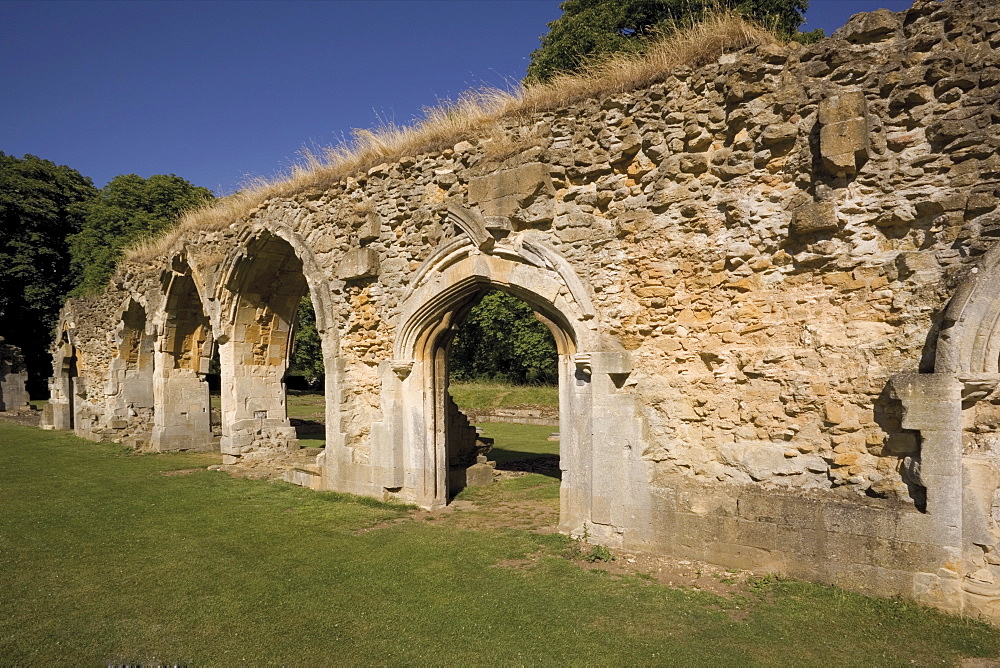 Hailes Abbey, ruined Cistercian abbey, now an English Heritage property, Winchcombe, the Cotswolds, Gloucestershire, England, United Kingdom, Europe