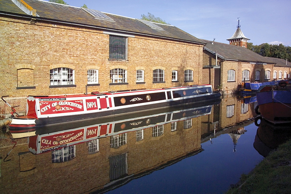 British Waterways workshops, the Grand Union Canal, Bulbourne, the Chilterns, Buckinghamshire, England, United Kingdom, Europe