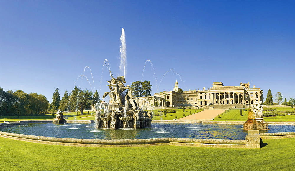 Perseus and Andromeda fountain, Witley Court Country House, Worcestershire, England, United Kingdom, Europe