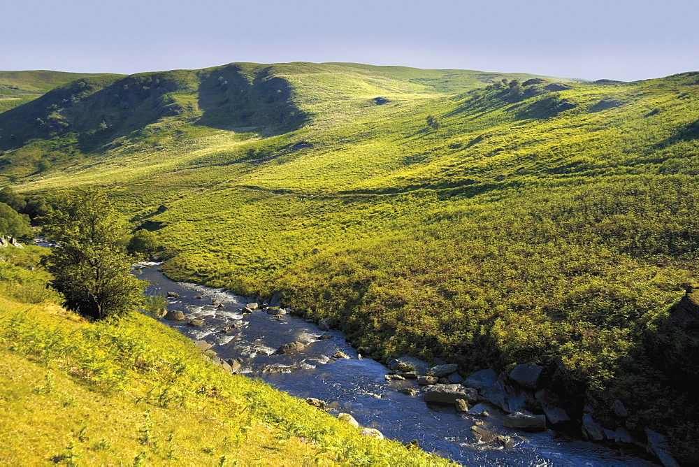 Valley of the River Claerwen in the Cambrian Mountains, mid-Wales, United Kingdom, Europe