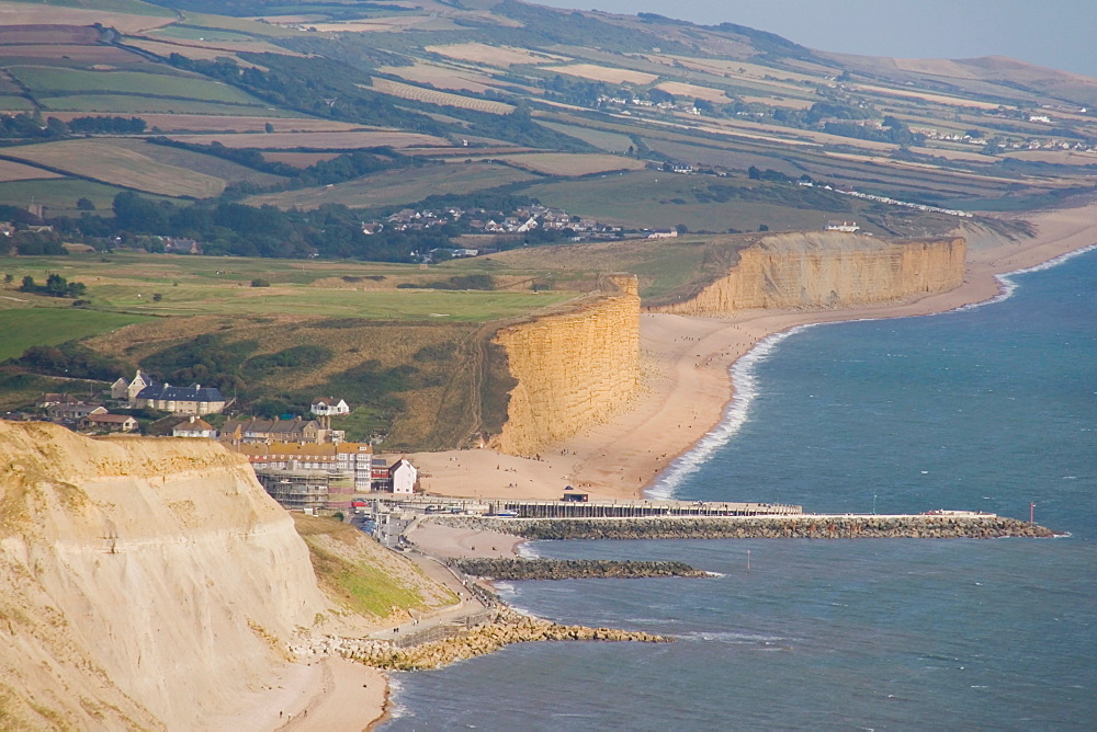 Coast path to Thornecombe Beacon, Eype Mouth, Jurassic Coast, UNESCO World Heritage Site, near Bridport, Dorset, England, United Kingdom, Europe