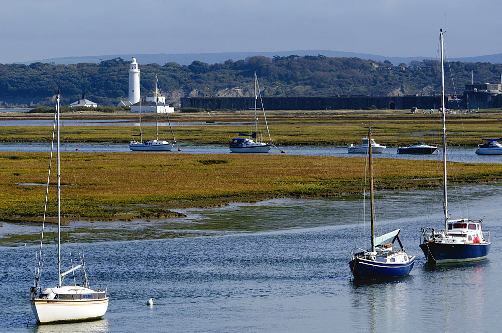 Salt marshes, Hurst Spit, Keyhaven, Hampshire, England, United Kingdom, Europe