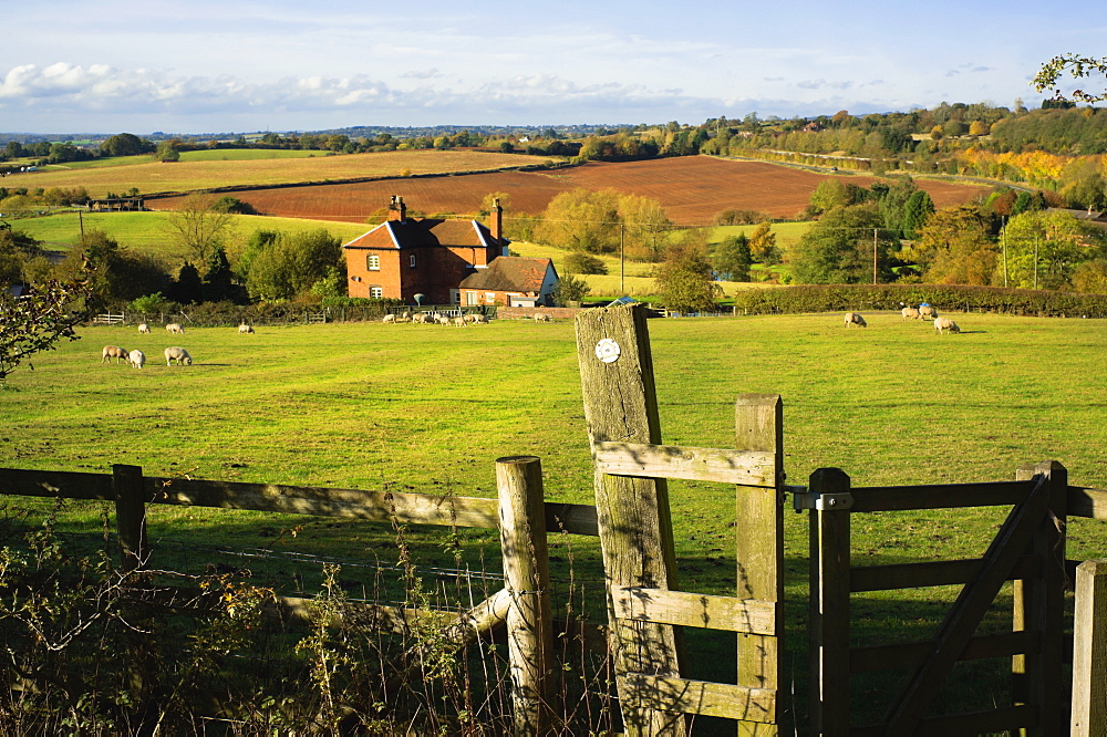 Vew from the Monarchs Way long distance footpath, Tardebigge, Worcestershire, England, United Kingdom, Europe