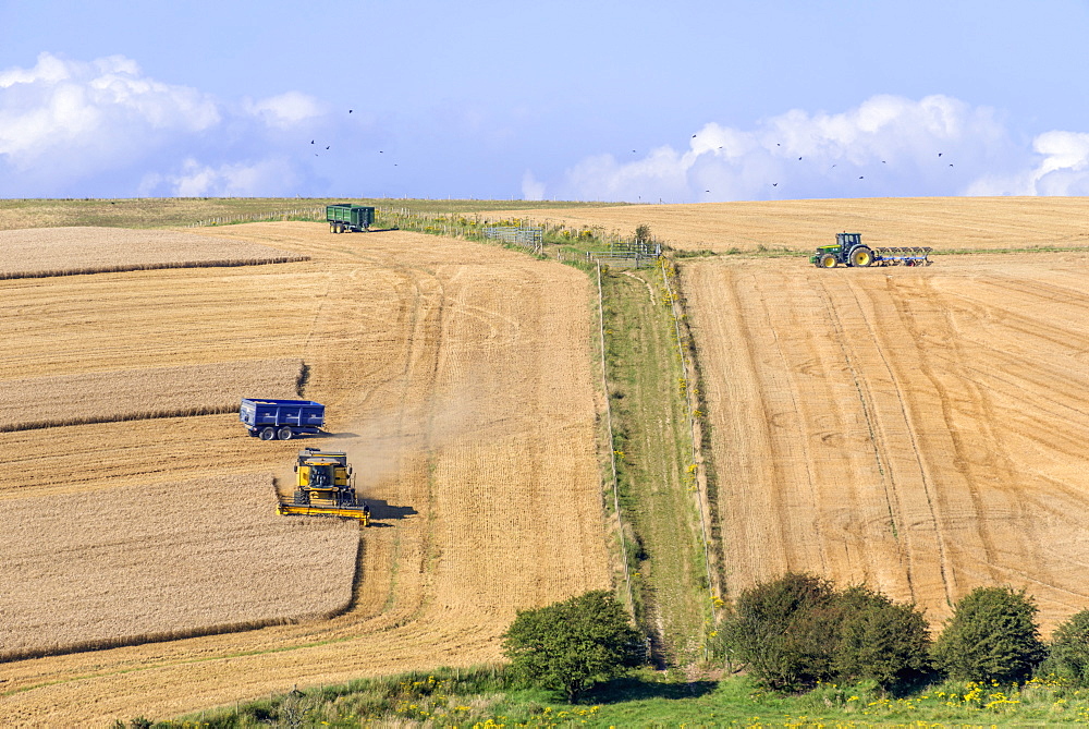 View from the South Downs Way footpath, Sussex, England, United Kingdom, Europe