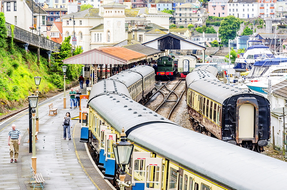 Dartmouth and Paignton Railway, Kingswear Station, Dartmouth, Devon, England, United Kingdom, Europe