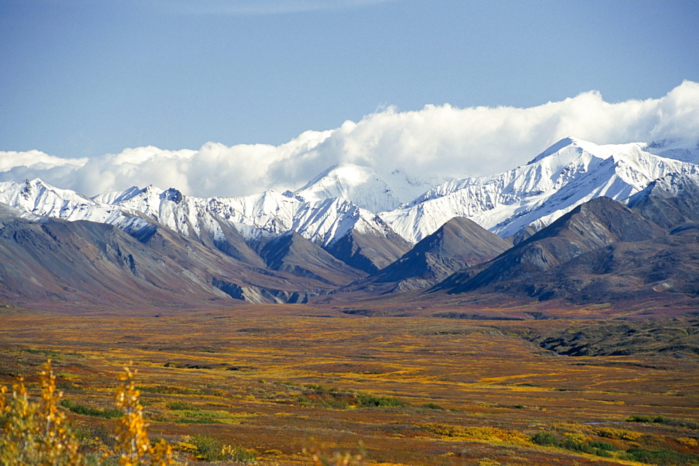 Snowline on Alaska Range, Denali National Park, Alaska, United States of America, North America