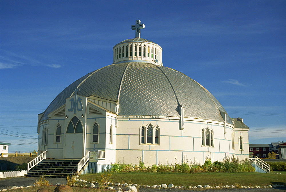 The Igloo Church in the Innuit Indian town of Inuvik, Northwest Territories, Canada, North America