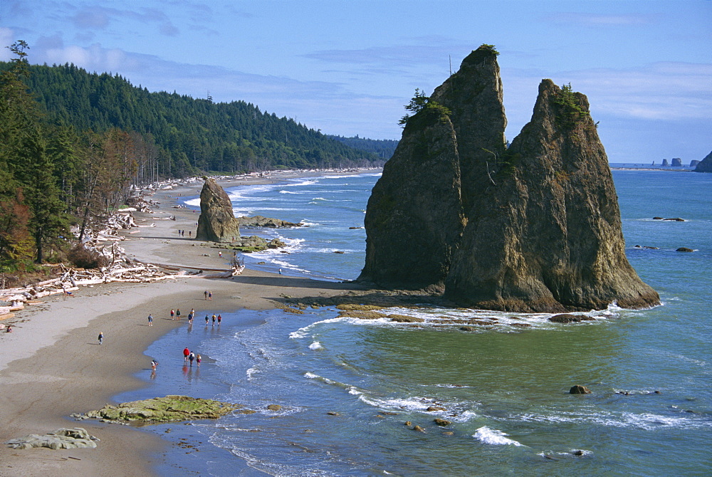 Cake Rock on Rialto Beach, Olympic National Park, UNESCO World Heritage Site, Washington State, United States of America, North America