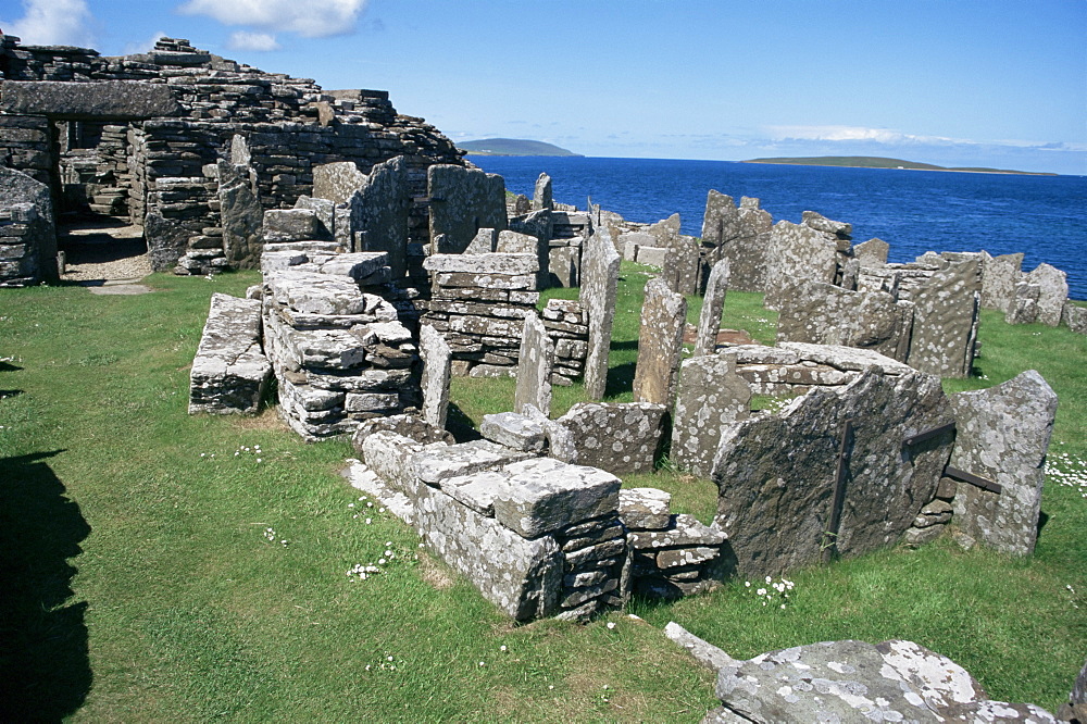 Iron Age fortified village, Broch of Gurness, Orkney Islands, Scotland, United Kingdom, Europe